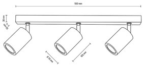 Spot-Light 3913174 - Spot LED de tavan MATTI 3xGU10/5W/230V, stejar