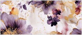 Tablou - Acuarelă flori (120x50 cm)