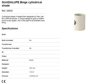 Lampa de podea orientabila design modern GUADALUPE bej