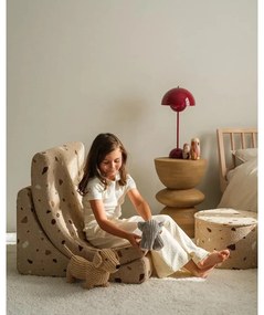 Fotoliu de copii maro deschis cu tapițerie din țesătură bouclé/cu tapițerie din chenille Terrazzo Moon – Wigiwama