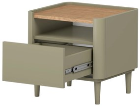 Noptieră Elivo 50 cm cu sertar pe picioare - eucalipt / stejar baltic dune