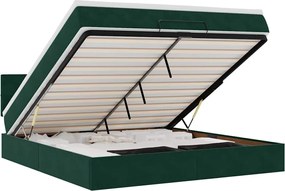 vidaXL Cadru de pat otoman cu saltea verde închis 180x200cm catifea