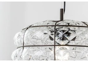 Lustră pe cablu SIRU TERRA 1xE27/60W/230V negru/transparent sticlă venețiană