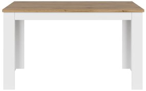 Masă de sufragerie extensibilă 135-184 cm Vina (alb + Stejar wotan). 1053361