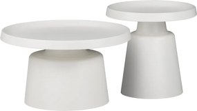 Set 2 Masute Cafea Golman Alb, Metal