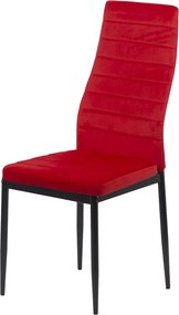 RESIGILAT - Scaune bucătărie catifea BUC 263V roșu