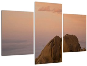 Tablou cuu apus de soare în stânci (90x60 cm)