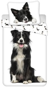 Câine Border Collie husă de pilotă 140×200cm, 70×90 cm