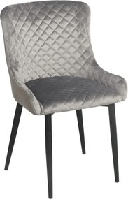 Scaun Grigio, structura metalica si catifea