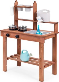 Bucătărie pentru copii în aer liber din lemn