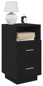vidaXL Noptiera cu 2 sertare Negru 36x36x68 cm