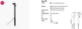 Tarus LED exterior cu proiector directionabil IP65 SPY 68,5cm