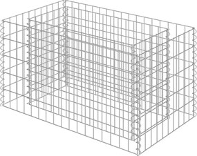 vidaXL Strat înălțat gabion, 90 x 50 x 50 cm, oțel galvanizat