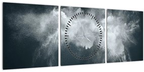 Tablou cu abstracție (cu ceas) (90x30 cm)