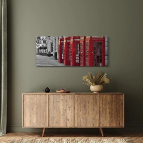 Tablou - Cutii telefonice din Londra (120x50 cm)