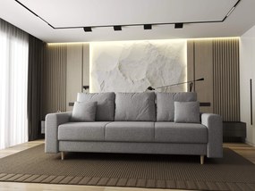 Canapea extensibilă dumonde cu ladă de depozitare si sezut confortabil din spuma high-density, Kronos Euphoria Dove 210x100 cm