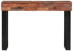 Masa consola, 110 x 30 x 76 cm, lemn masiv reciclat