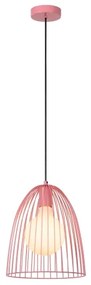 Lustră pe cablu Lucide 74417/01/66 MACARONS 1xE27/40W/230V d. 24,5 cm roz