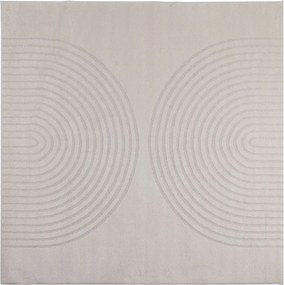 vidaXL Covoare de zonă Pătrat GALATI Crem 240 x 240 cm Poliester