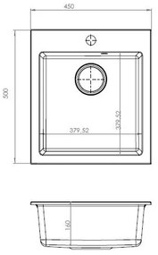 ALVEUS SETA737 - Chiuvetă de bucătărie CORTINA + baterie pentru chiuvetă TONIA granit/negru