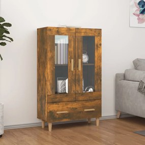 vidaXL Dulap înalt, stejar fumuriu, 70x31x115 cm, lemn compozit