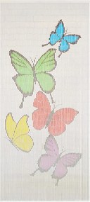 vidaXL Perdea de ușă pentru insecte, 90 x 200 cm, bambus