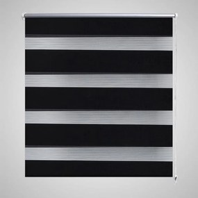 vidaXL Jaluzea model zebră 80 x 150 cm, negru