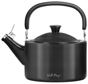 Ceainic cu capac de presiune Vialli Design Diamante, 1,5 l, negru