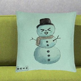 Perna Decorativa Om de Zapada Kawaii Haios, 40x40 cm, Verde Menta, Husa Detasabila, Perna Inclusa, BEKZ®