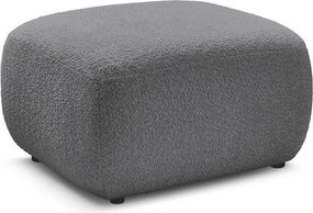 Taburet gri cu tapițerie din țesătură bouclé Montaigne – Bobochic Paris