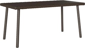 vidaXL Masuta de cafea de gradina dreptunghiulara maro polirattan