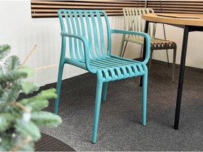 Scaun din plastic TREGO cu brate, antracit