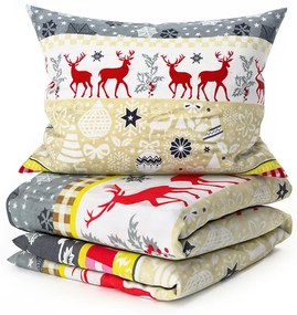 Lenjerie de pat din flanel CHRISTMAS TIME colorata Dimensiune lenjerie de pat: 70 x 90 cm | 140 x 200 cm