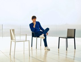 Set de 4 Scaune moderne cu brate de exterior / interior design premium QUARTZ CHAIR with arms 54195 Vondom