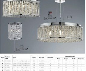 Lustra eleganta design modern Elise 4L 8334-4CC SRT