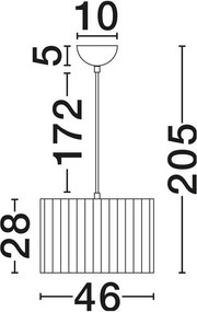 Lustra suspendata cu abajur din in verde Nos