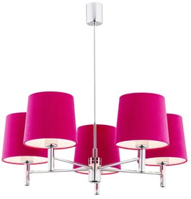 Candelabru modern design elegant BOLZANO 5L roz