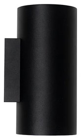 Aplică de perete de design neagră cu auriu - Sab