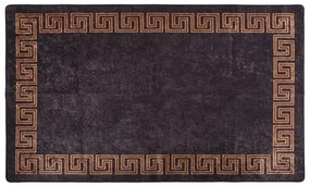 vidaXL Covor lavabil, negru și auriu, 120x170 cm, anti-alunecare
