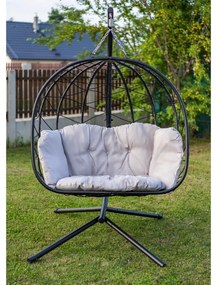 Happy Green Fotoliu suspendat din rattan Villa Big, 120 x 110 x 200 cm