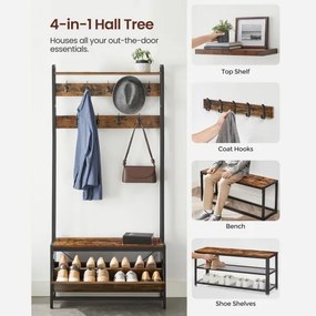 Cuier de podea NAVOR, maro/negru