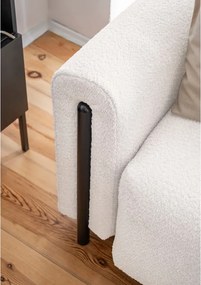 Canapea crem extensibilă/cu spațiu de depozitare cu tapițerie din țesătură bouclé 244 cm Arcadova – ELTAP