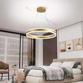 Lustra LED Cu Telecomanda, Elit's Esn1768/500D-GD, 124W, GOLD