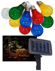 Lanț LED solar de exterior 10xLED/1,2V 2,2 m IP44 multicolor