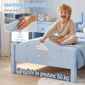 AIYAPLAY Pat Montessori pentru Copii 3-6 Ani Model Nor pentru Camera Copilului, 146 x 76,5 cm, Albastru | Aosom Romania