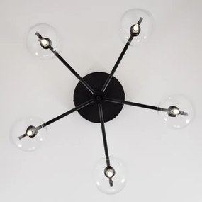Lustră aplicată Jupiter 2046 PRATO 5xG9/10W/230V negru/transparent