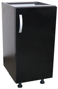 Corp inferior cu 1 usa Zebra, Wenge / Negru, fara blat, 40 x 82 x 50 cm