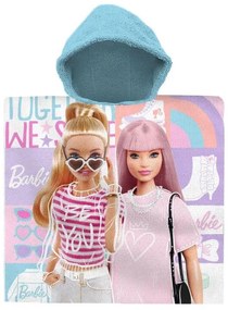 Barbie Together poncho prosop de plajă 60x120 cm