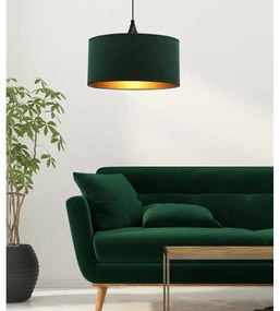 Lustră în culoarea petrolului cu abajur textil ø 30 cm Maloto – Candellux Lighting