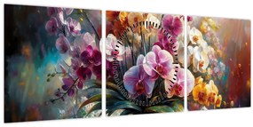 Tablou - Vas de flori II. (cu ceas) (90x30 cm)